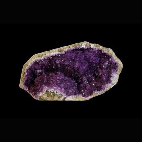 Amethyst Geode with Polished Praisiolite - SOLD