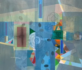 Organic Geometry (Stevens' Blue III)
