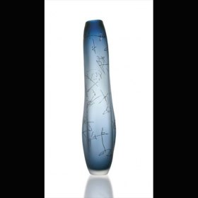 Steel Blue Scribe Vase - SOLD