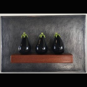Three Eggplants - SOLD