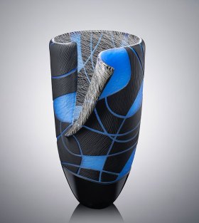 Introverre Decolletage Blue and Black - SOLD
