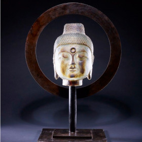 Metallic Halo Buddha - SOLD