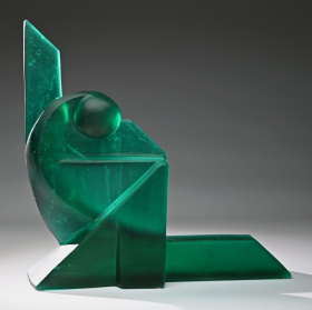 Green Seated Figure