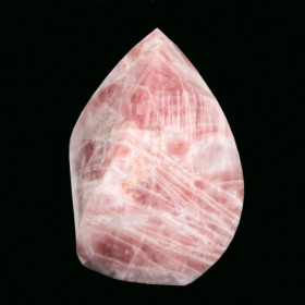 Rose Quartz Flame on Metal Stand - SOLD